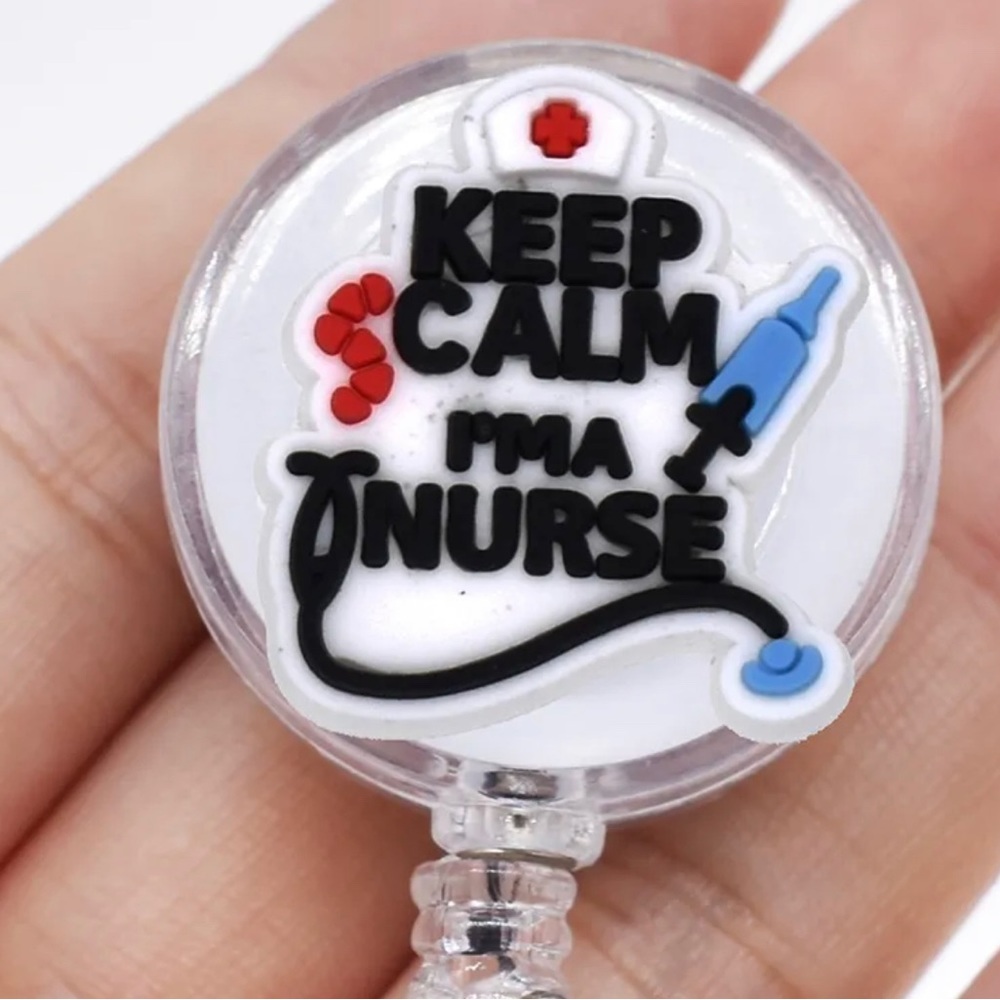 Retractable Reel Badge ID Clips with Snap Button Closure - Picture 3 of 12